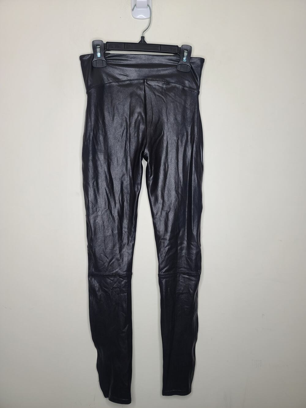 Spanx Faux Leather Hip-Zip Leggings - black - small
